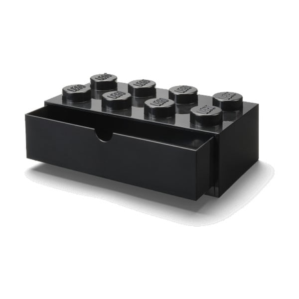Czarna skrzynka na biurko z szufladą Brick - LEGO®-image-2