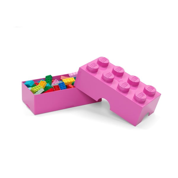 Różowy plastikowy pojemnik dziecięcy 20x10x7 cm – LEGO®-image-2