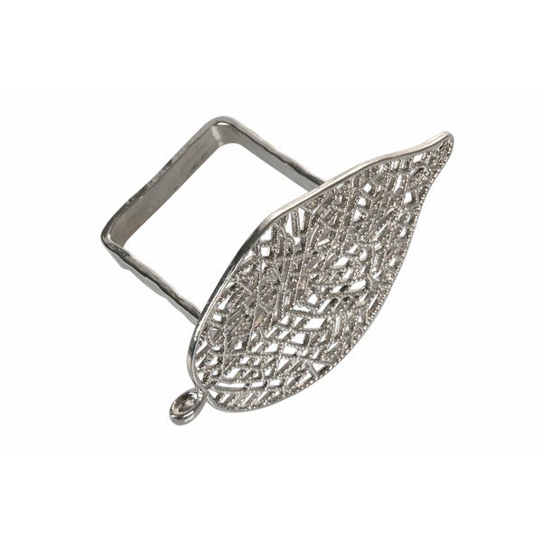 Zestaw 4 metalowych obrączek na serwetki w kolorze srebra Villa d'Este Argento-image-1