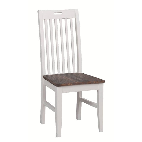 Białe krzesło z drewna sosnowego do jadalni Rowico Nottingham