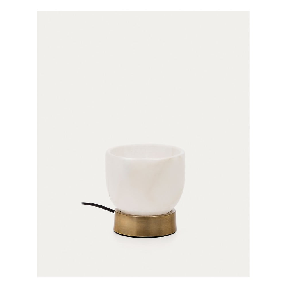 Lampa stołowa w kremowo-mosiężnym kolorze (wysokość 17 cm) Shenli – Kave Home (zdjęcie 9)