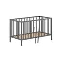 Antracytowe łóżeczko z litego drewna sosnowego 70x140 cm DINO – Vipack