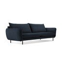 Ciemnoniebieska aksamitna sofa 200 cm Vienna – Cosmopolitan Design