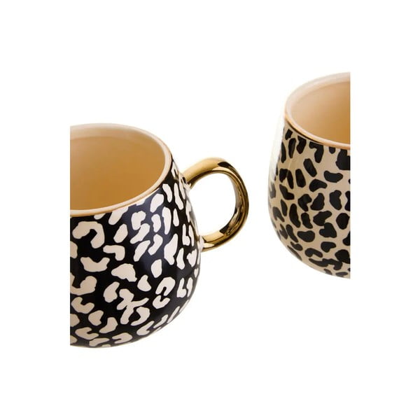 Kamionkowe kubki w czarno-złotym kolorze zestaw 2 szt. 330 ml London – Premier Housewares-image-3