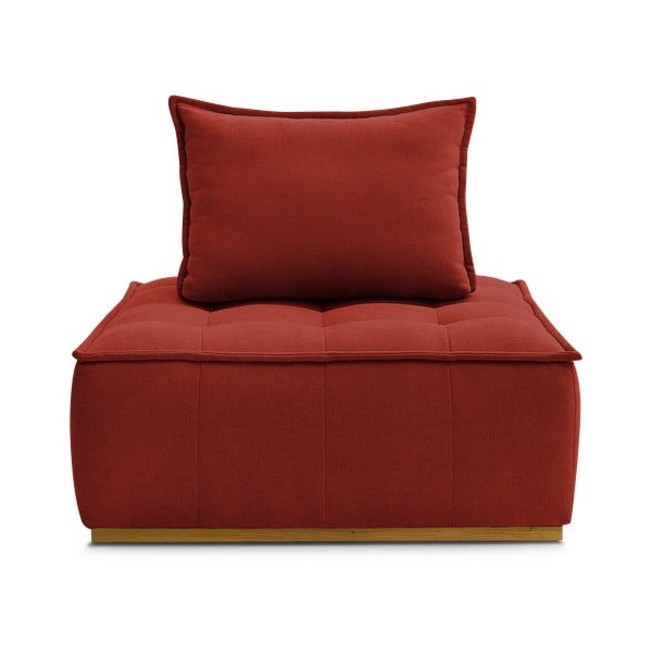 Ceglasty fotel z tkaniny szenilowej Elisa – Bobochic Paris-image-3