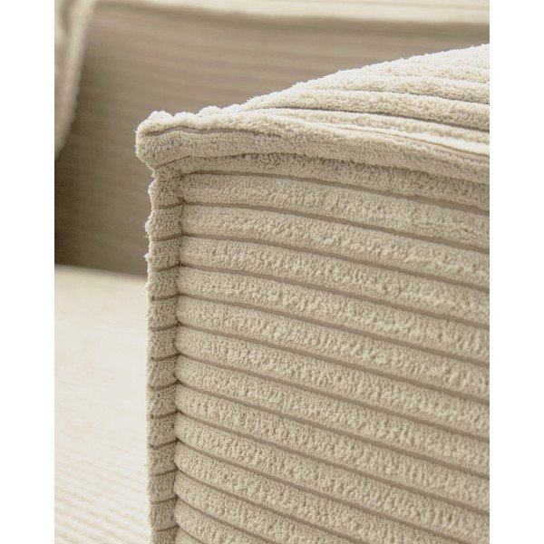 Beżowa sztruksowa sofa 210 cm Blok – Kave Home-image-4