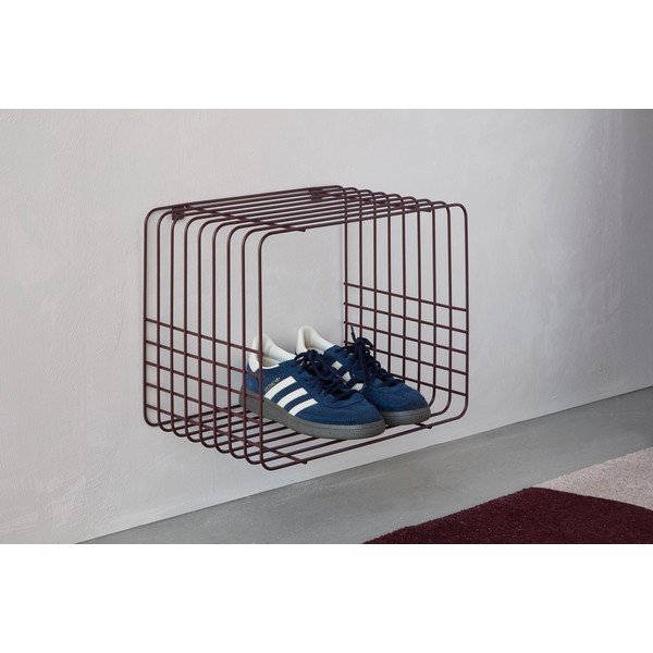 Bordowa wielopoziomowa metalowa półka 38 cm Wire – Mette Ditmer Denmark-image-4