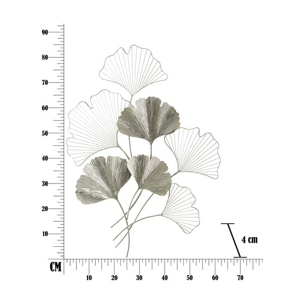 Metalowa dekoracja wisząca w kolorze srebra Mauro Ferretti Goxy Silver, 62x86 cm-image-2