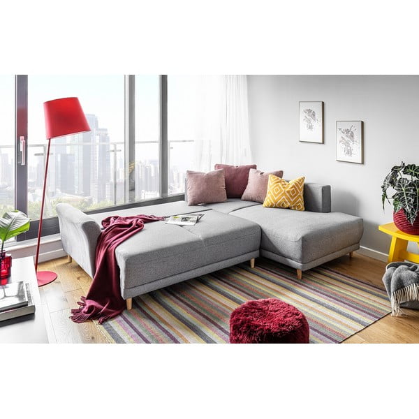 Jasnoszary narożnik rozkładany Miuform Lovely Annie, prawostronny-image-3