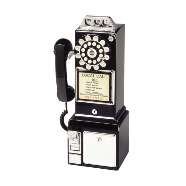 Telefon stacjonarny w stylu retro Black Dinner