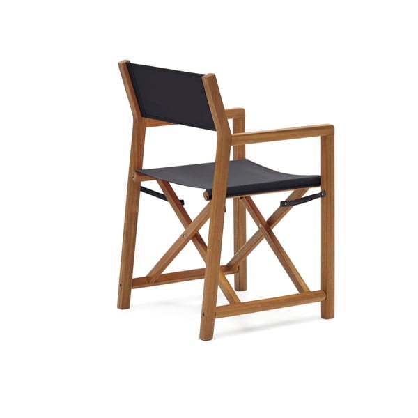 Czarno-naturalne drewniane krzesło ogrodowe Thianna – Kave Home-image-3