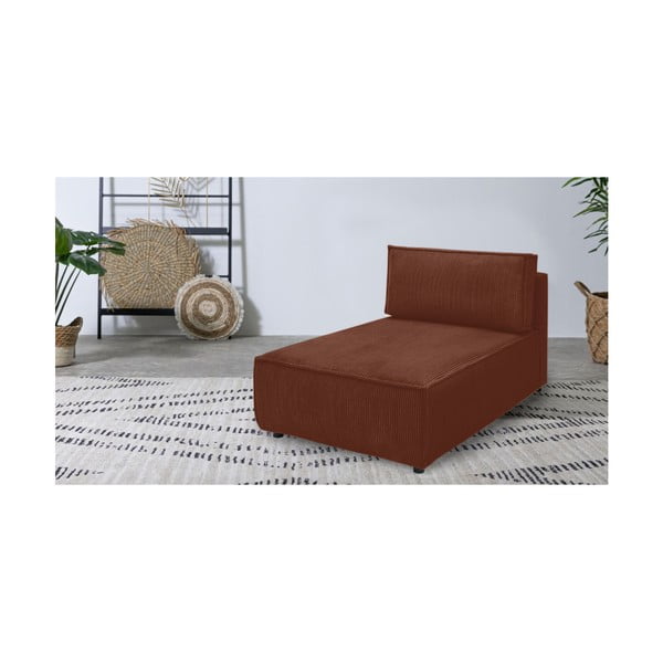 Ceglany sztruksowy moduł sofy (strona zmienna) Nihad modular – Bobochic Paris-image-1