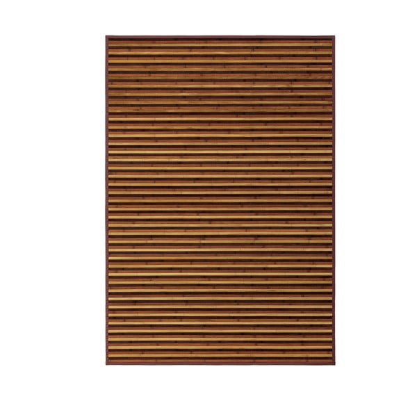 Musztardowo-brązowy bambusowy dywan 140x200 cm – Casa Selección