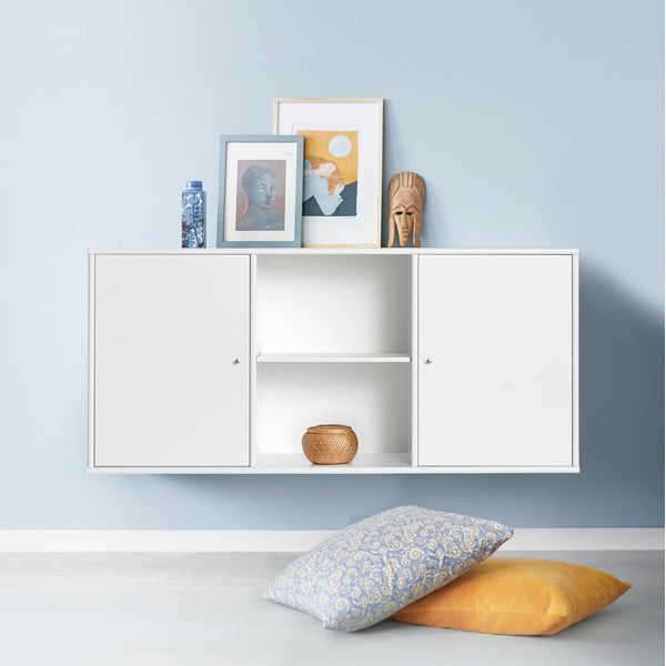 Biała niska komoda wisząca 133x61 cm Mistral – Hammel Furniture-image-1