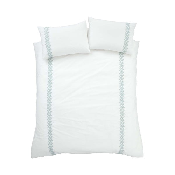 Biała bawełniana pościel dwuosobowa 200x200 cm Embroidery Leaf – Bianca-image-2