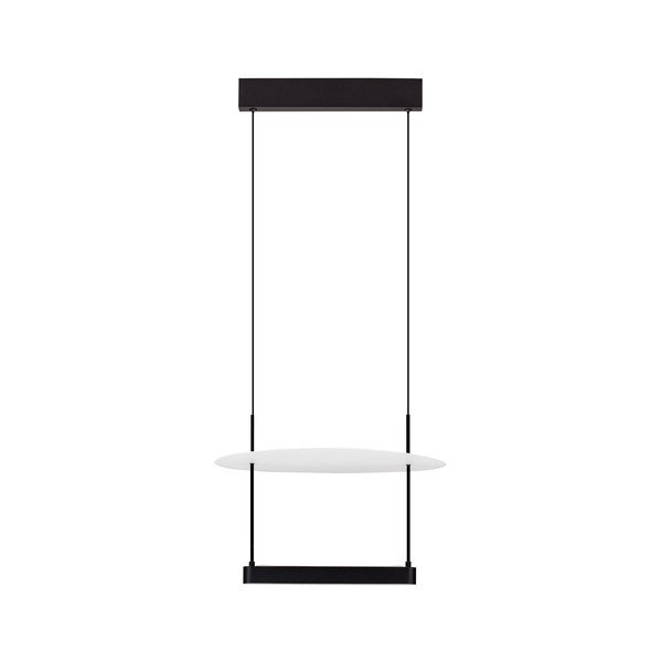 Biała/w kolorze matowej czerni aluminiowa lampa wisząca LED ze ściemniaczem ø 40 cm Diona – Nova Luce