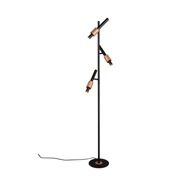 Lampa stojąca LED w czarno-brązowym kolorze (wysokość 150 cm) Ikaris – Trio Select-image-1