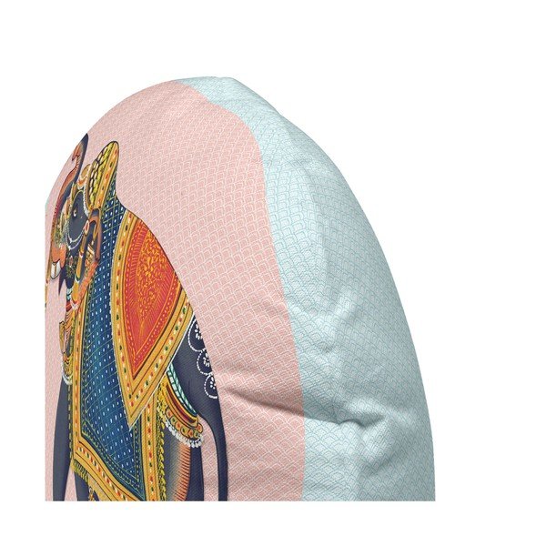 Bawełniana poduszka dwustronna HF Living Kandula Pink Elephant, ⌀ 50 cm-image-1