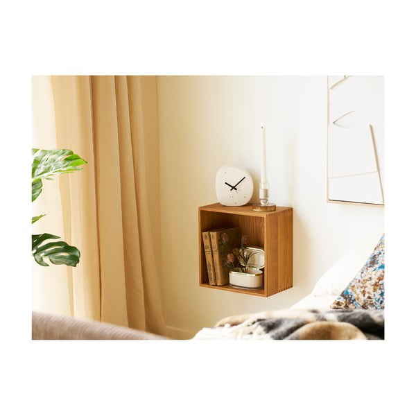 Wielopoziomowa półka z litego drewna dębowego w naturalnym kolorze 18 cm Townsville – House Nordic-image-3