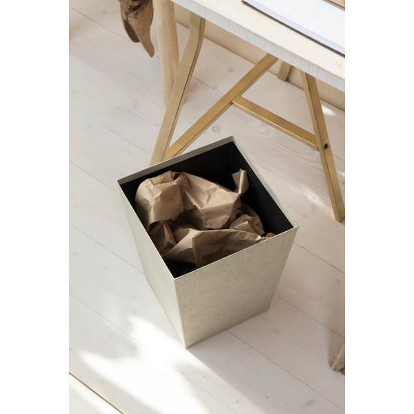 Beżowy kosz na śmieci Sofia Canvas Paper Laminate – Bigso-image-4