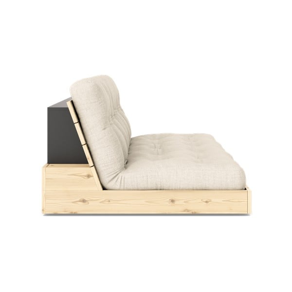 Szarobeżowa lniana rozkładana sofa 196 cm Base – Karup Design-image-3