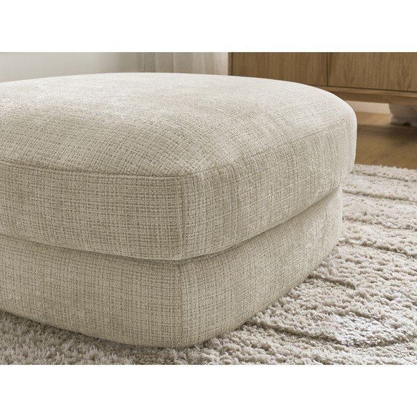 Beżowy podnóżek z tkaniny szenilowej Leonore – Bobochic Paris-image-4