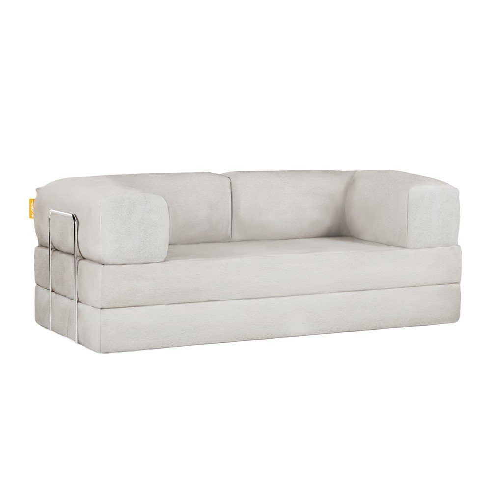 Beżowa rozkładana sofa z materiału bouclé 180 cm Bloom – TemaHome