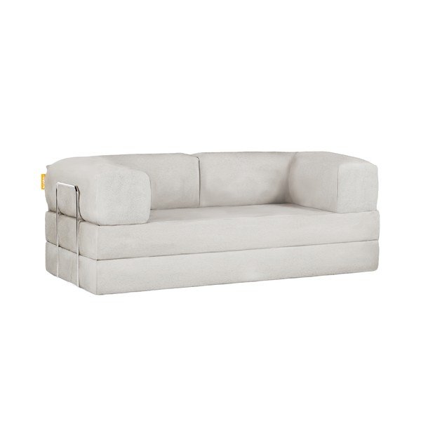 Beżowa rozkładana sofa z materiału bouclé 180 cm Bloom – TemaHome