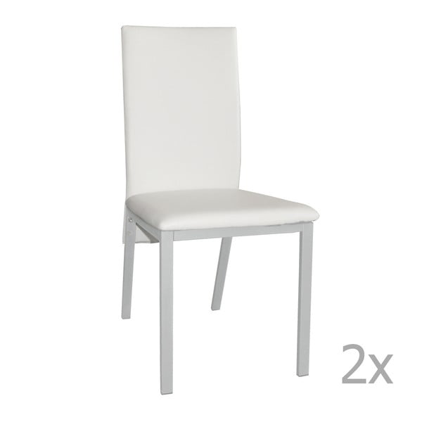 Zestaw 2 białych krzeseł 13Casa Edera