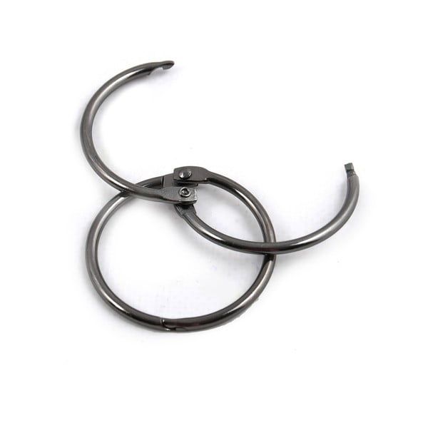 Kółka do zasłony prysznicowej w kolorze matowej czerni zestaw 12 szt. Ringo Small – Spirella-image-3