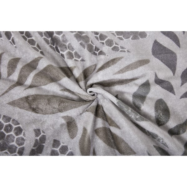 Szara pościel jednoosobowa z mikropluszu 140x200 cm Judith – My House-image-1