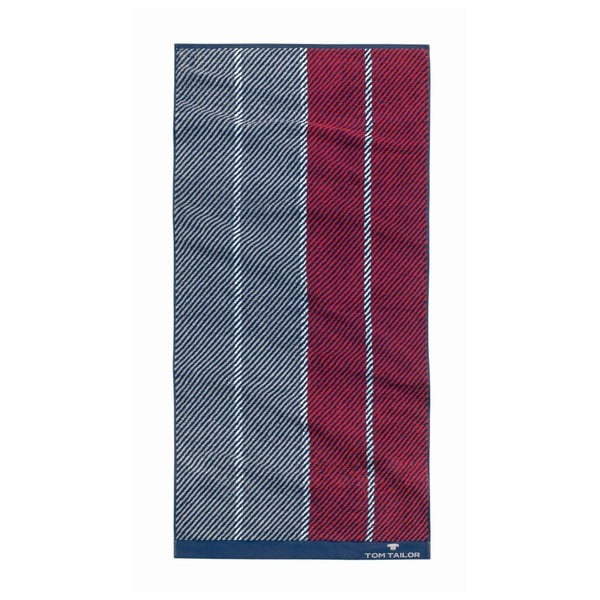 Ręcznik Tom Tailor Stripes Red, 90x200 cm
