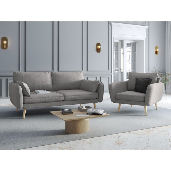 Szary fotel Kooko Home Lento-image-1