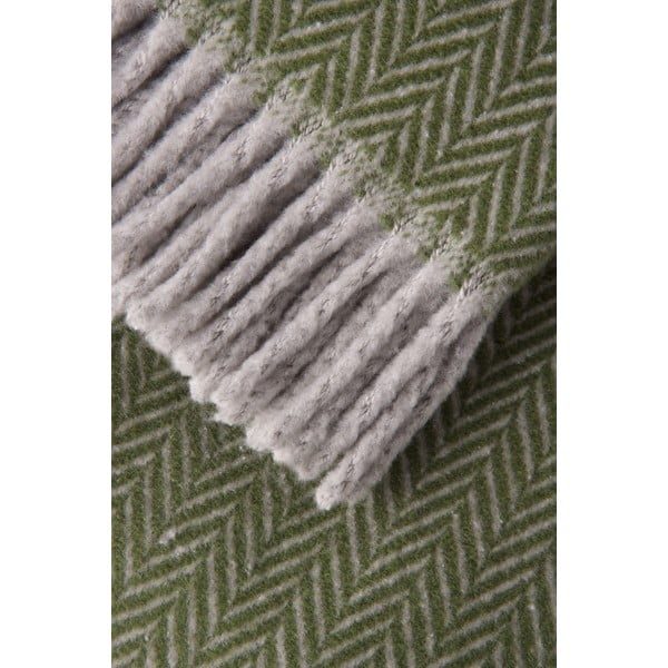 Zielony pled z domieszką bawełny Euromant Skyline, 140x180 cm-image-2