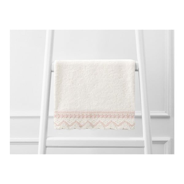 Jasnoróżowy ręcznik z czystej bawełny, 30x46 cm