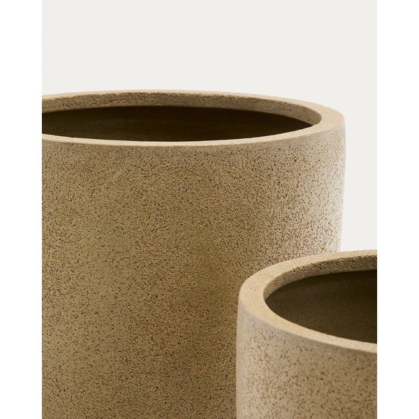 Osłonki na doniczki zestaw 2 szt. z cementu ø 44 cm Selvi – Kave Home-image-4