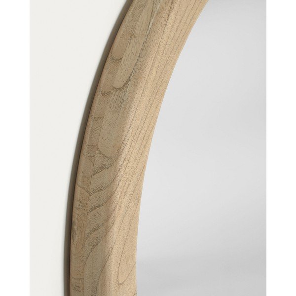 Lustro z drewnianą ramą ścienne ø 50 cm Alum – Kave Home-image-4