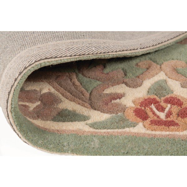Zielony wełniany dywan Flair Rugs Aubusson, 67x127 cm-image-3