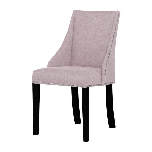 Pudroworóżowe krzesło z czarnymi nogami Ted Lapidus Maison Patchouli