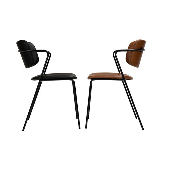 Brązowe krzesło z imitacji skóry DAN-FORM Denmark Zed-image-4