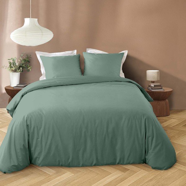 Zielona pościel dwuosobowa z mikrowłókna 3-częściowa 240x220 cm Liam – douceur d'intérieur