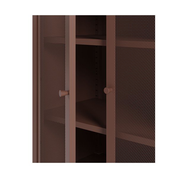 Bordowa metalowa szafka 70x100x40 cm Fayna – Marckeric-image-4