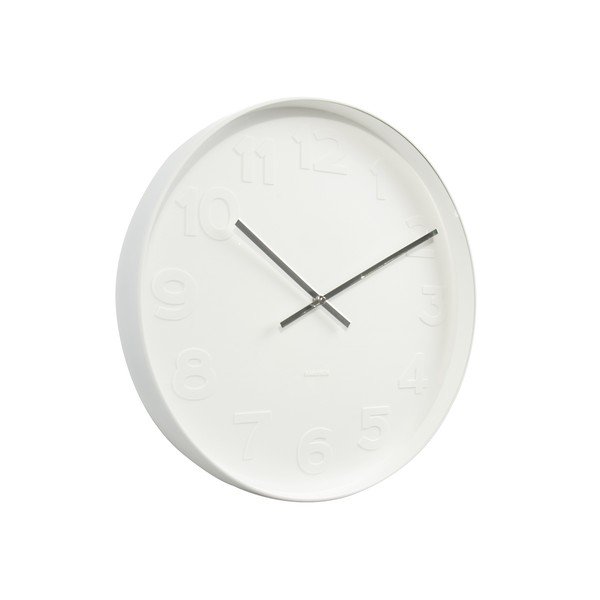 Biały zegar ścienny Karlsson Time Mr. White, ø 42 cm-image-1
