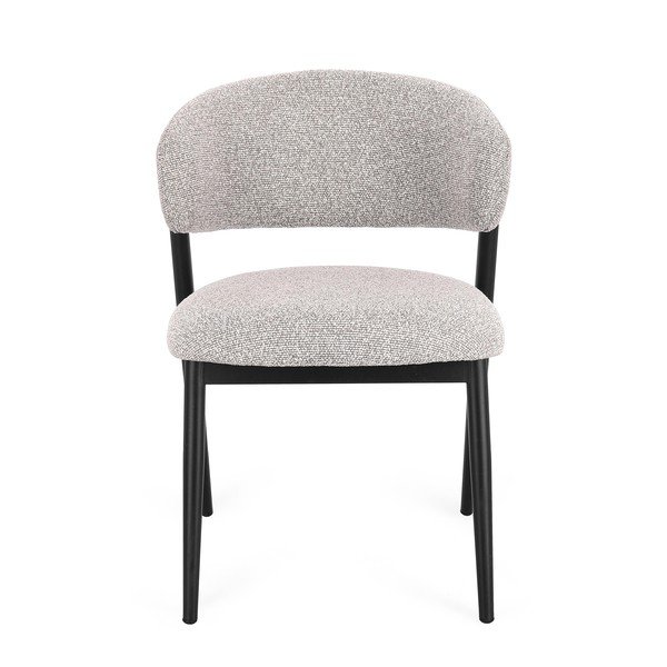 Szare tapicerowane krzesło Cassandra – Bizzotto-image-1