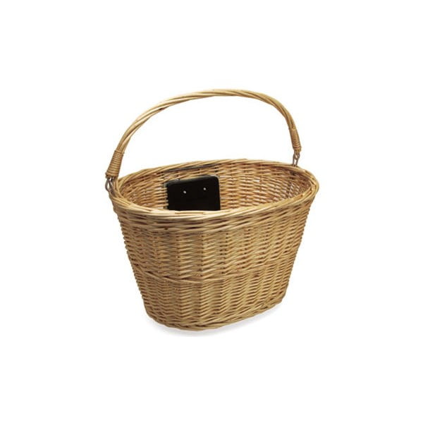 Wiklinowy kosz rowerowy z uchwytem