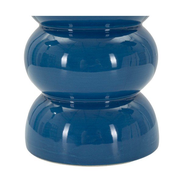 Biała/niebieska lampa stołowa ceramiczna z tekstylnym kloszem (wysokość 46 cm) Torr – Mauro Ferretti-image-2