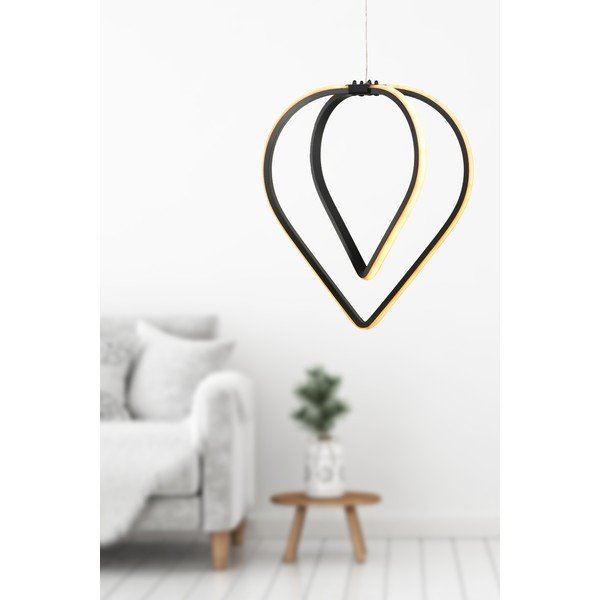 Czarna metalowa lampa wisząca LED ø 33 cm Pars – Squid Lighting-image-1