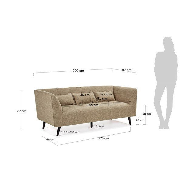 Jasnobrązowa sofa Kave Home Saffron-image-4