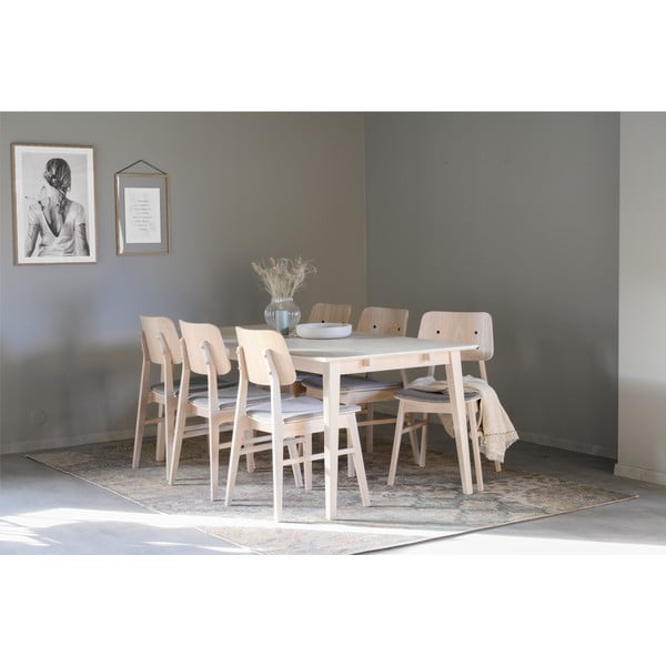 Jasnobrązowe krzesło z jasnoszarym siedziskiem Rowico Nagano-image-2