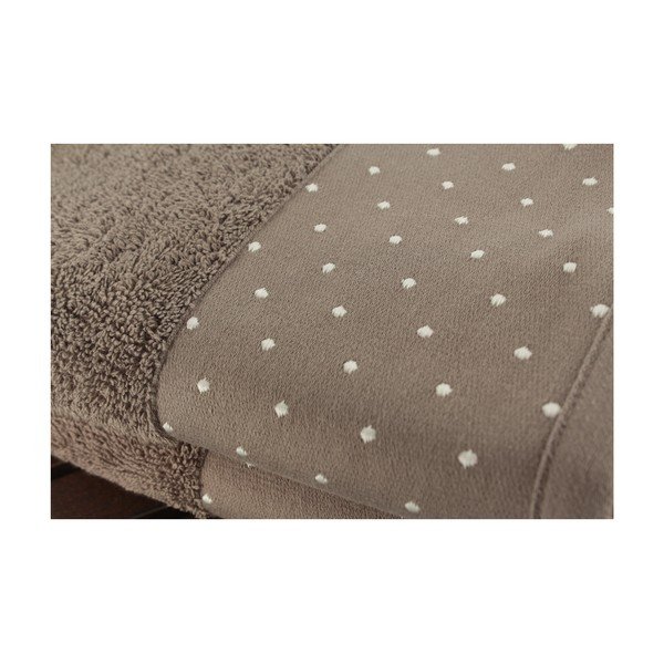 Zestaw 2 brązowych ręczników Patricia, 50x90 cm-image-1